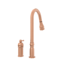 Copper Pull Out Kitchen Faucet with in-Deck Handle, Single Level Solid Brass Kitchen Sink Faucets with Pull Down Sprayer