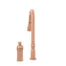 Copper Pull Out Kitchen Faucet with in-Deck Handle, Single Level Solid Brass Kitchen Sink Faucets with Pull Down Sprayer-AK97918