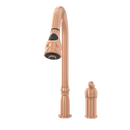 Copper Pull Out Kitchen Faucet with in-Deck Handle, Single Level Solid Brass Kitchen Sink Faucets with Pull Down Sprayer-AK97918