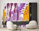 Purple and Yellow Pattern Wallpaper