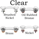 Glass Cabinet or Drawer Handle, Octagon Shape