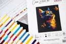 The Charm of Butterflies Cat Portrait Counted Cross Stitch Kit by Luca-S B1432L