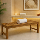 Naples Natural Teak Spa Seating Bench - 47"