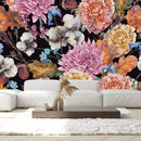 Cotton with Flowers Wallpaper