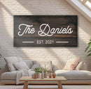 Wooden Family Name Sign