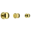 Elegant Round Brass Knob Solid Brass with Stamped Rosette 3 Sizes Available