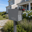 Retrobox Locking Package Dropbox in TEXTURED GRAY METALLIC - Modern Mailbox