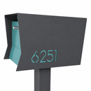 Retrobox-2.0 in TEXTURED GRAY METALLIC - Modern Mailbox