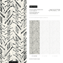 Abstract Wallpaper with a Block Print Chevron Motif in Black and Off-White - B400