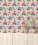 Elegant White Floral Wallpaper Tasteful