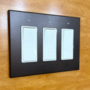 CleanPlate Wall Plate in Bronze for Rocker Switches