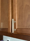 Lew's Square Bar Cabinet Knobs and Pulls in Brushed Nickel