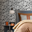 Cubism Wallpaper Inspired by Picasso Faces in Black and White - B651