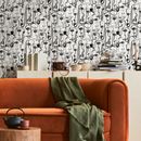 Cubism Wallpaper Inspired by Picasso Faces in Black and White - B651