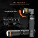 Nicron B70 Anglehead Rechargeable Flashlight