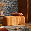 Tile Wallpaper with Ornate Geometric Patterns in Black and White - B702