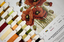 The Splendor of Summer Poppies B7042L Counted Cross-Stitch Kit