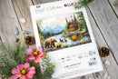 Cubs' Adventure Bears by a Mountain Lake Counted Cross Stitch Kit by Luca-S B726L