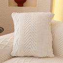 Plush Fleece Sofa Cover with 3D Cable Knit Texture Soft Cozy Warm Sofa Throw Blanket