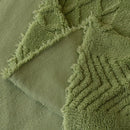 Plush Fleece Sofa Cover with 3D Cable Knit Texture Soft Cozy Warm Sofa Throw Blanket