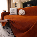 Solid Color Chenille Sofa Cover Blanket Furniture Covers for Sofas and Loveseats