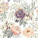 Gentle Flowers on Light Background Wallpaper