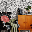 Abstract Wallpaper with a Fan Burst Motif in Black and White - B940