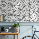 Abstract Wallpaper with a Fan Burst Motif in Black and White - B940
