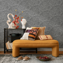 Scalloped Arch Motif Wallpaper in Black and White - B976