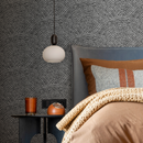Scalloped Arch Motif Wallpaper in Black and White - B976