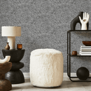 Scalloped Arch Motif Wallpaper in Black and White - B976