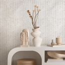 Abstract Wallpaper with a Textured Dashed Line Motif in Beige - B988