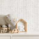 Abstract Wallpaper with a Textured Dashed Line Motif in Beige - B988
