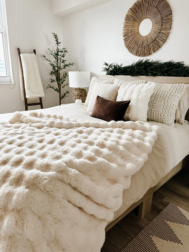 Erie Faux Fur Throw Blanket