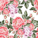 Voguish Pink Peonies Wallpaper Contemporary