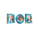Baby Picture Frames Classic Bone Inlay in Turquoise, Set of 3