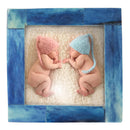 Baby Picture Frames Classic Bone Inlay in Blue, Set of 3