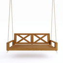 Amish Casual Malvern Porch Swing Bed, 5 Ft Oak with Clearcoat