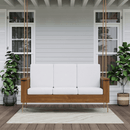 Amish Casual Rockford Daybed Swing Package with Included Cushions, Lounge, Oak Stain with Clearcoat