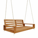 Amish Casual Waterford Hanging Bed Swing for Porch, 4 Ft Cedar with Clearcoat