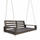 Amish Casual Waterford Hanging Bed Swing for Porch, 6 Ft Dark Walnut with Clearcoat