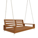 Amish Casual Waterford Hanging Bed Swing for Porch, 6 Ft Oak
