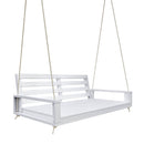 Amish Casual Waterford Hanging Bed Swing for Porch, 4 Ft White