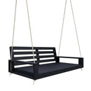 Amish Casual Waterford Hanging Bed Swing for Porch, 5 Ft Black