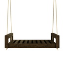 Amish Casual Lancaster Daybed Swing Bed, Twin Dark Walnut