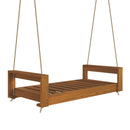 Amish Casual Lancaster Daybed Swing Bed, 6 Ft Oak with Clearcoat