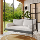 Amish Casual Stratford Porch Swing Bed in Dovetail Grey