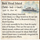 Bald Head Island Definition | Wall Art Print on Real Wood