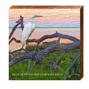 Bald Head Island Conservancy Egret BAL2 | Wall Art Print on Real Wood