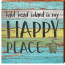 Bald Head Island is My Happy Place | Wall Art Print on Real Wood